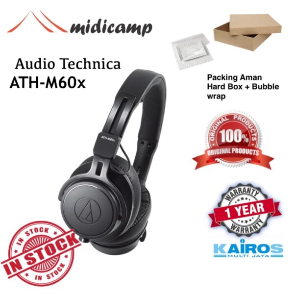Headphone Flat Profesional Studio Monitor Audio Technica ATH M60x M60