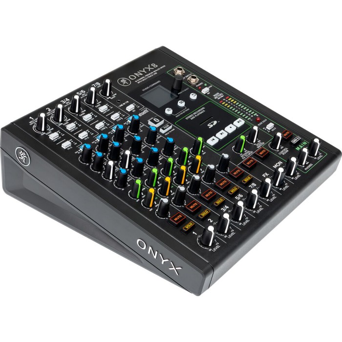 Mixer USB Podcast Mackie Onyx 8 Bluetooth Multitrack Live Recording
