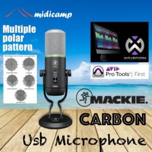 Microphone Podcast USB Mackie Carbon Multiple Polar Pattern
