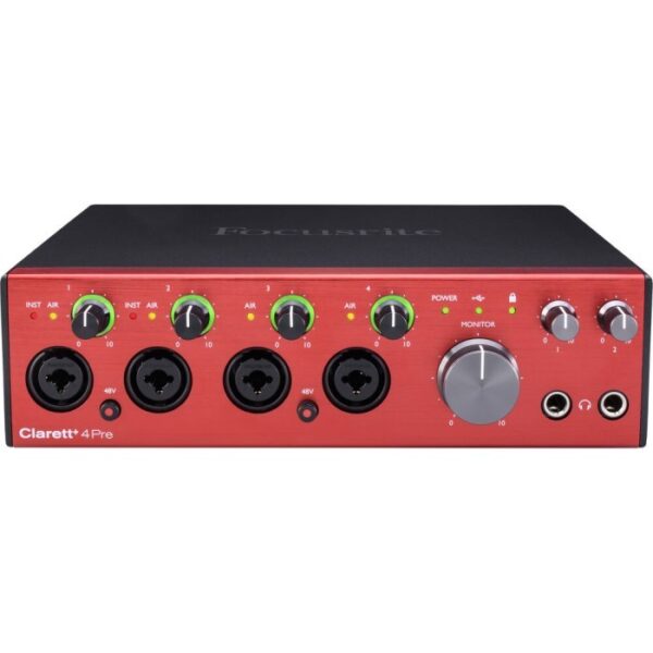 Focusrite Clarett+ 4Pre 18x8 USB Type-C Audio/MIDI Interface
