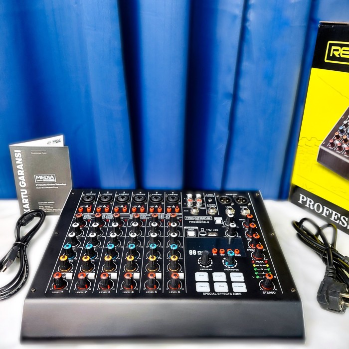 Mixer USB Audio Interface 6 channel Recording Tech Premiere 6 Soundcard Live Streaming Karaoke - Image 3