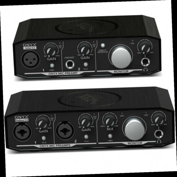 Mackie Onyx Artist 1.2 USB Audio Interface 2 channel 1 microphone 1 Instrument - Image 2