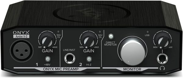 Mackie Onyx Artist 1.2 USB Audio Interface 2 channel 1 microphone 1 Instrument