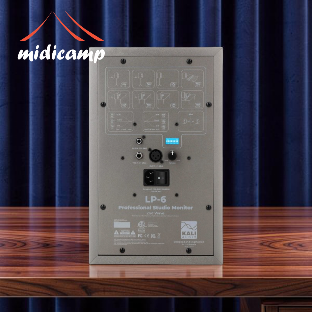 Gambar Studio Speaker Monitor Kali LP6 V2 satu pasang dari belakang