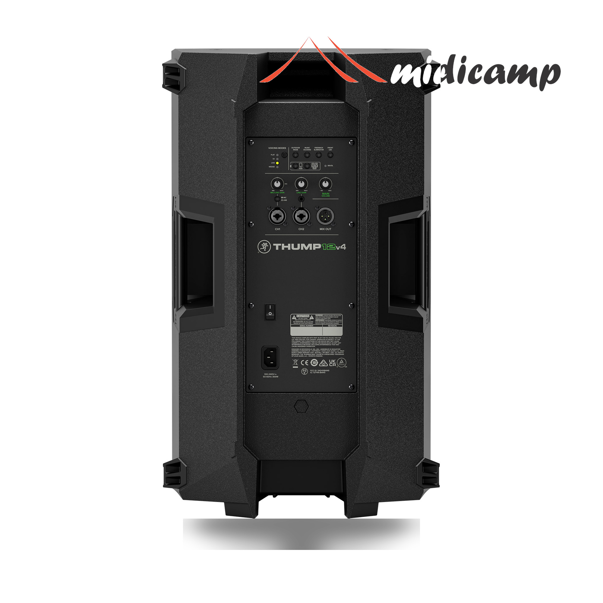 Mackie Thump 12v4 bagian belakang.